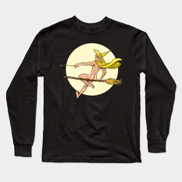 Witch Boy - Yellow/Topaz Long Sleeve T-Shirt by JoeBoy101